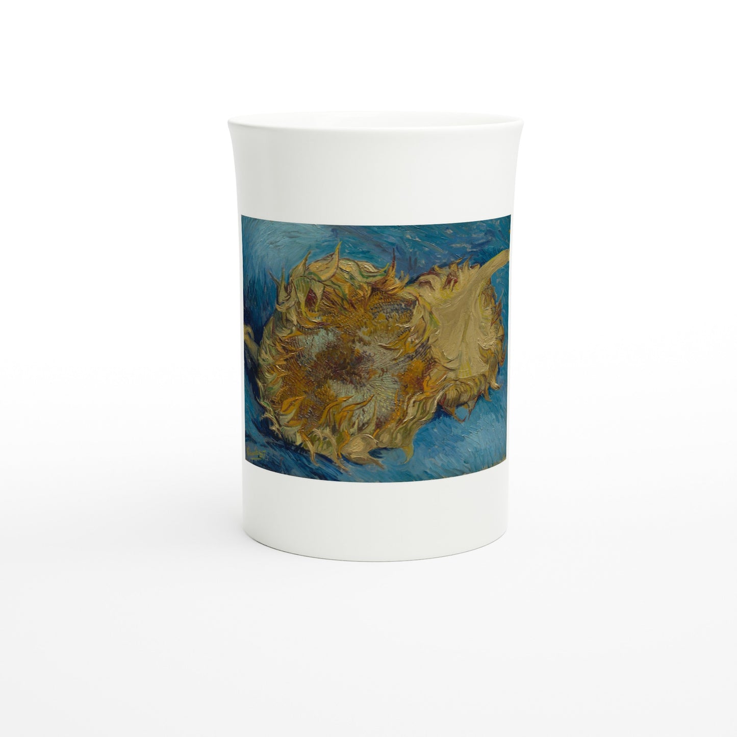 Van Gogh, Sunflowers 1887 – Tazzarte fine porcelain mug, front view