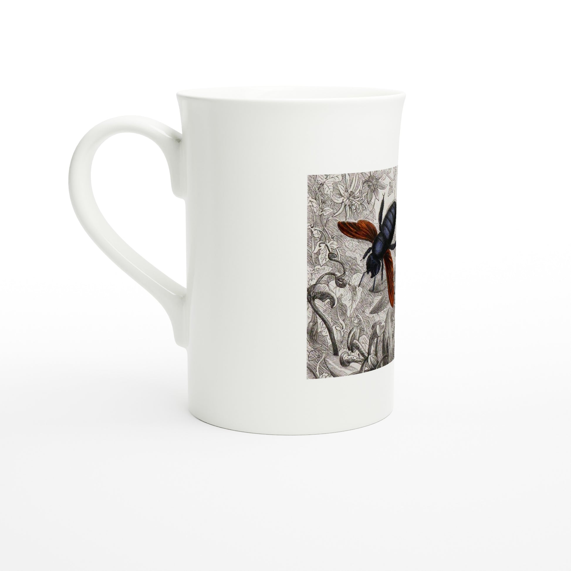 Carpenter bee Xylocopa morio, Musée entomologique illustré 1878 – Tazzarte fine porcelain mug, left view