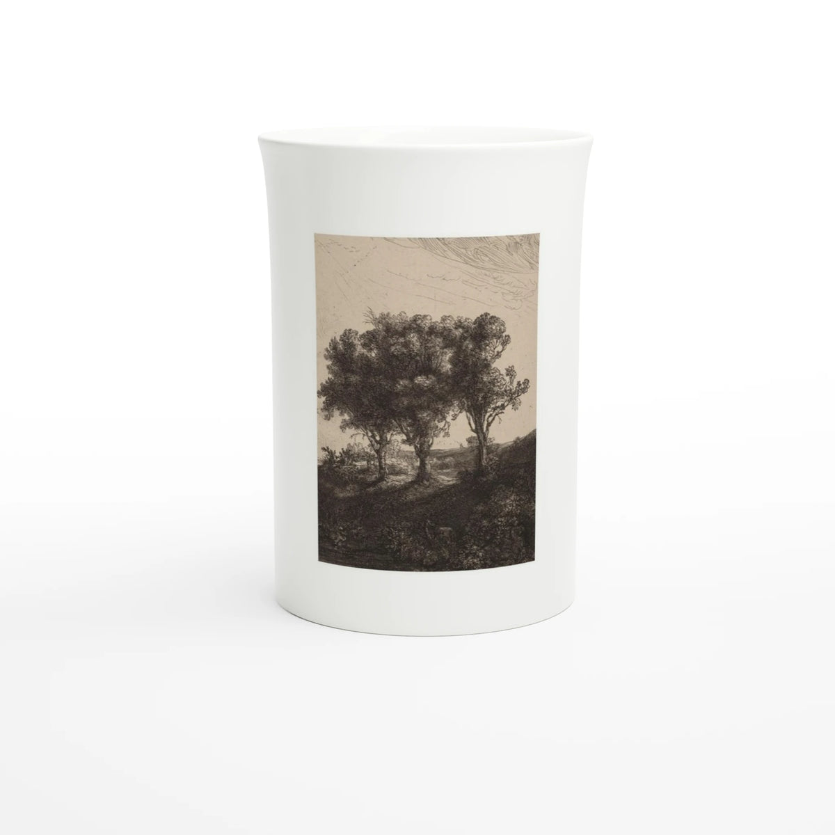 Rembrandt, The Three Trees (detail) 1643 – Tazzarte fine porcelain mug, front view