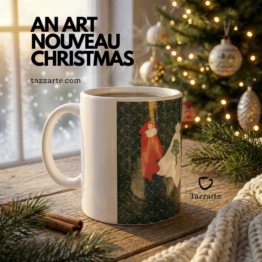 Art Nouveau Christmas Mug