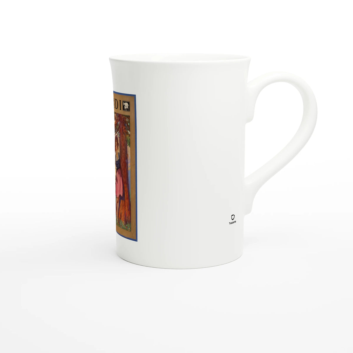 Heidi, 1922 cover – porcelain art mug seen from the side, handle on the right