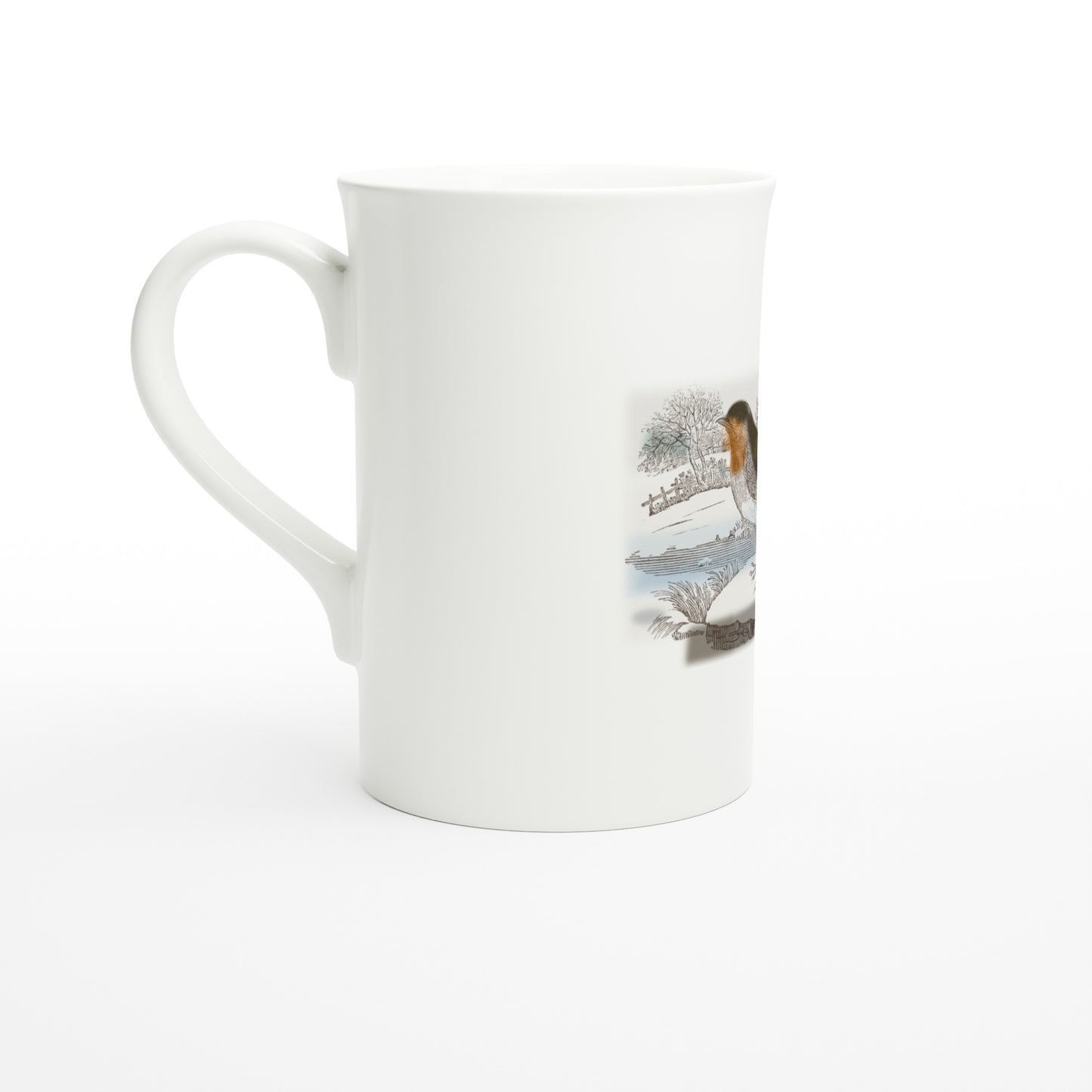 Tazzarte fine porcelain mug, left view
