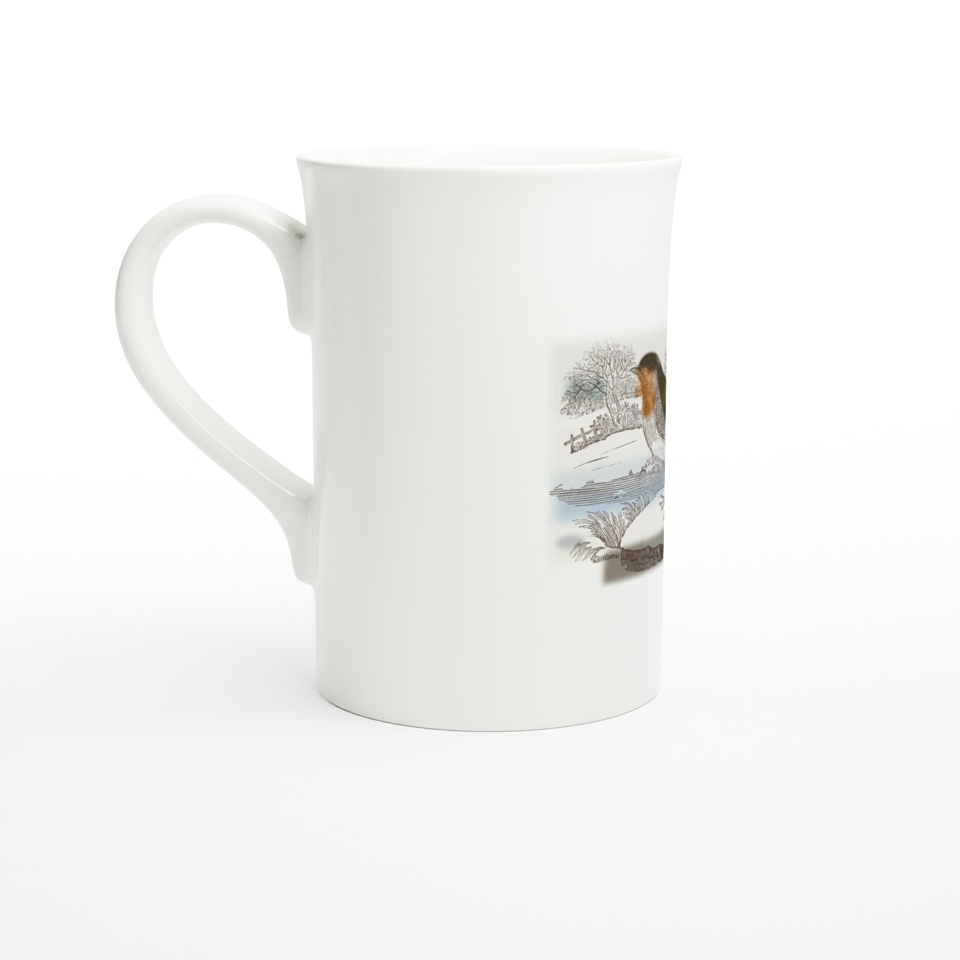 Tazzarte fine porcelain mug, left view