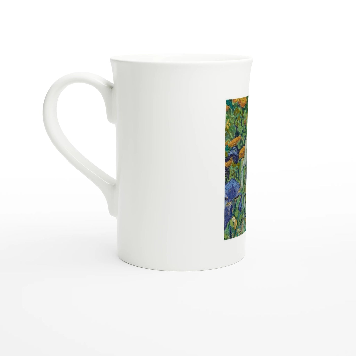 Tazzarte fine porcelain mug, side view with the handle