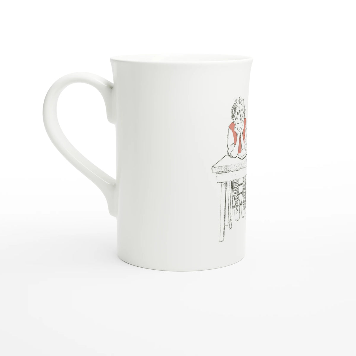 Heidi and Her Friend – porcelain art mug seen from the other side, handle on the left