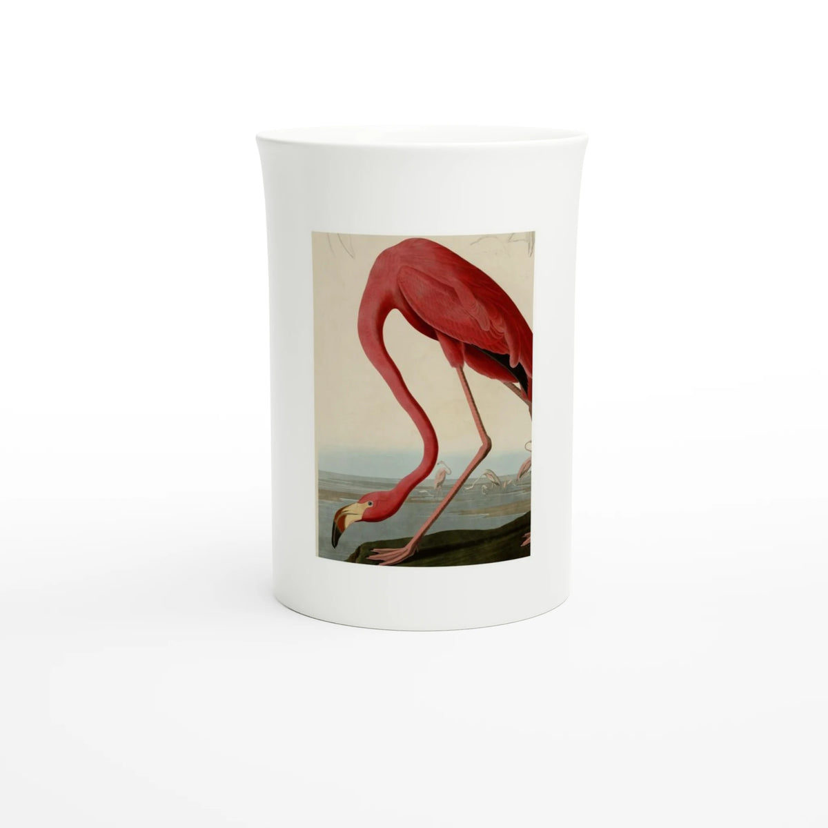 Audubon, American Flamingo (detail) 1838 – Tazzarte fine porcelain mug, front view