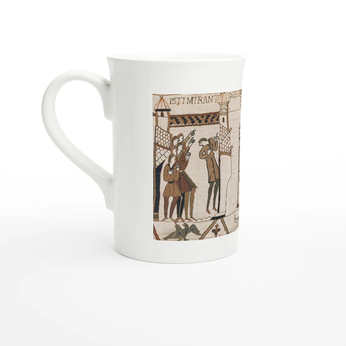 Bayeux Tapestry: Halley's Comet – porcelain art mug seen from the other side, handle on the left