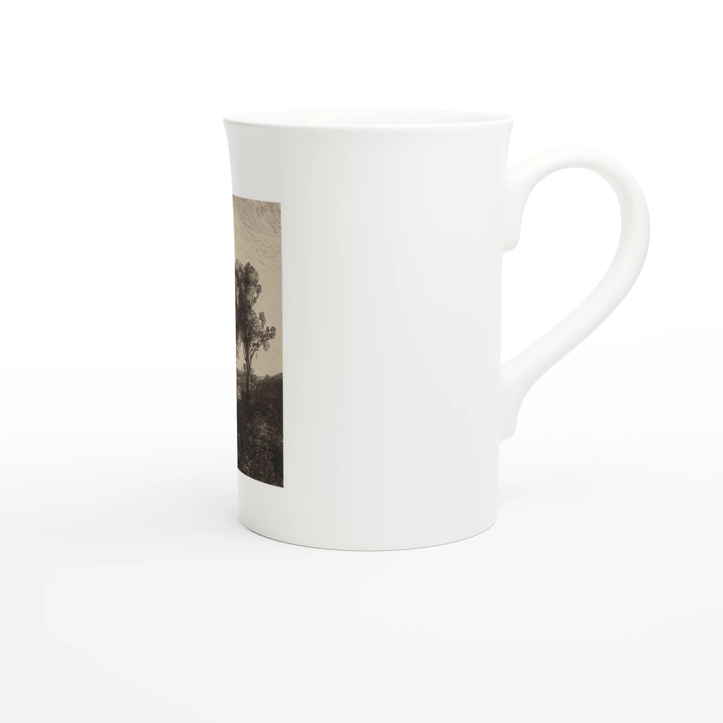 Tazzarte fine porcelain mug, side view