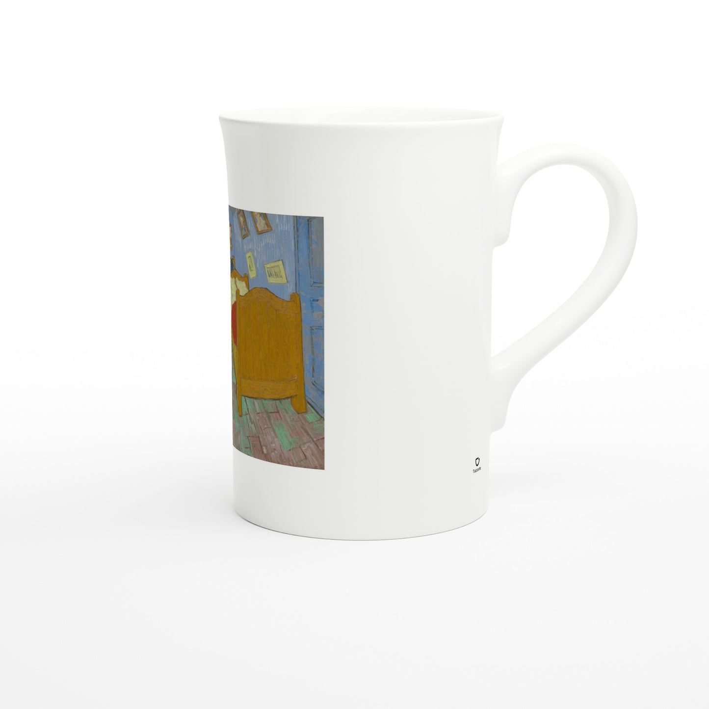 Vincent van Gogh – The Bedroom, 1889 – Tazzarte fine porcelain mug, right view with the Tazzarte mark