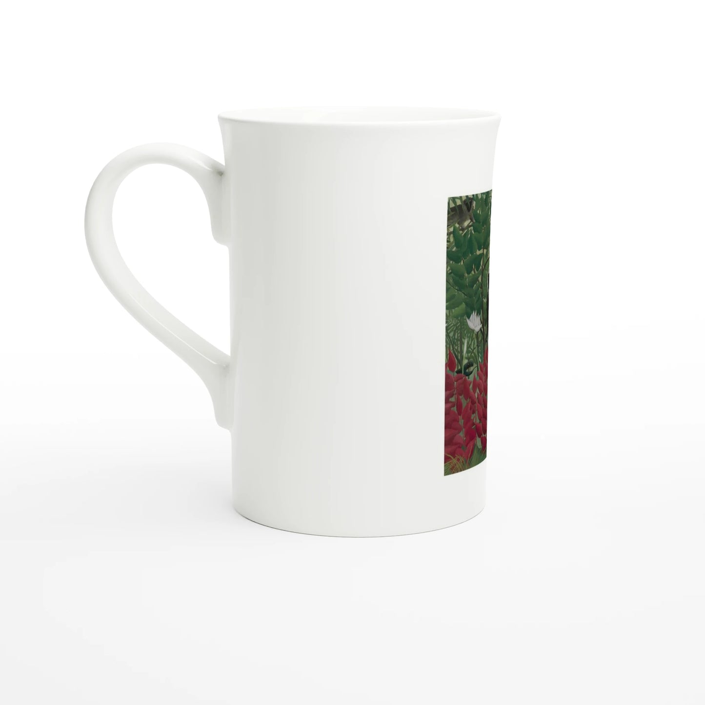 Tazzarte fine porcelain mug, side view with the handle