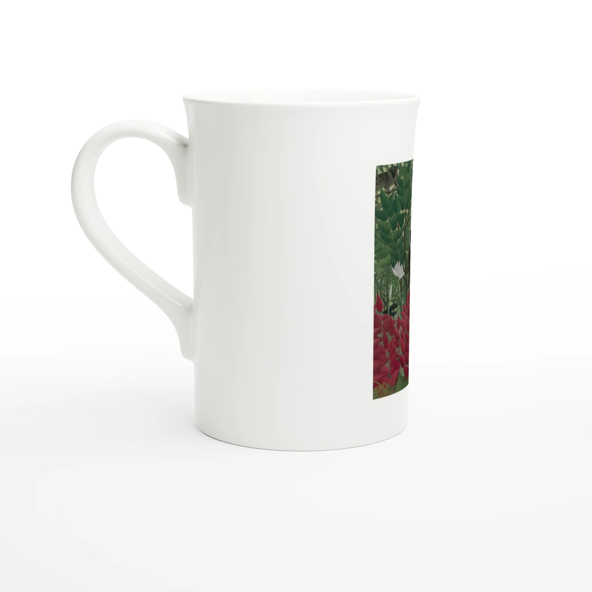 Tazzarte fine porcelain mug, side view with the handle