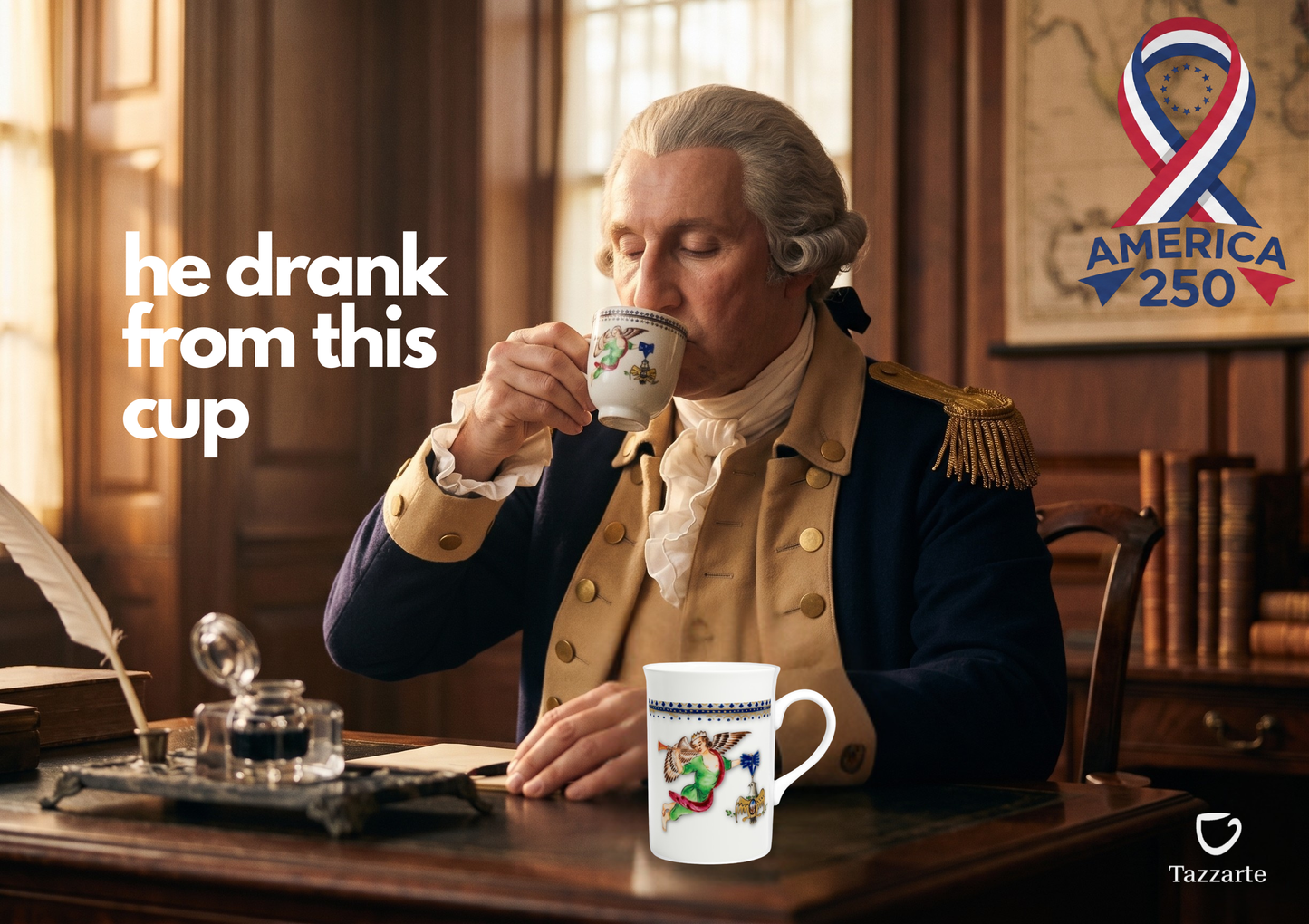George Washington's Coffee Cup – Society of the Cincinnati, 1784 – close-up