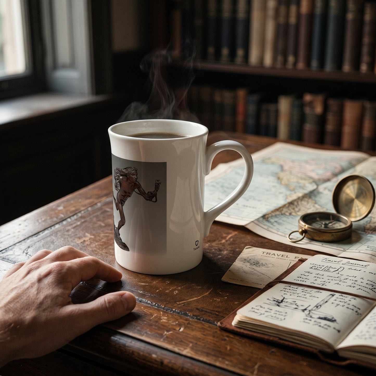 Moqui Prayer for Rain Mug – MacNeil, 1895 – Tazzarte mug shown in a lifestyle setting